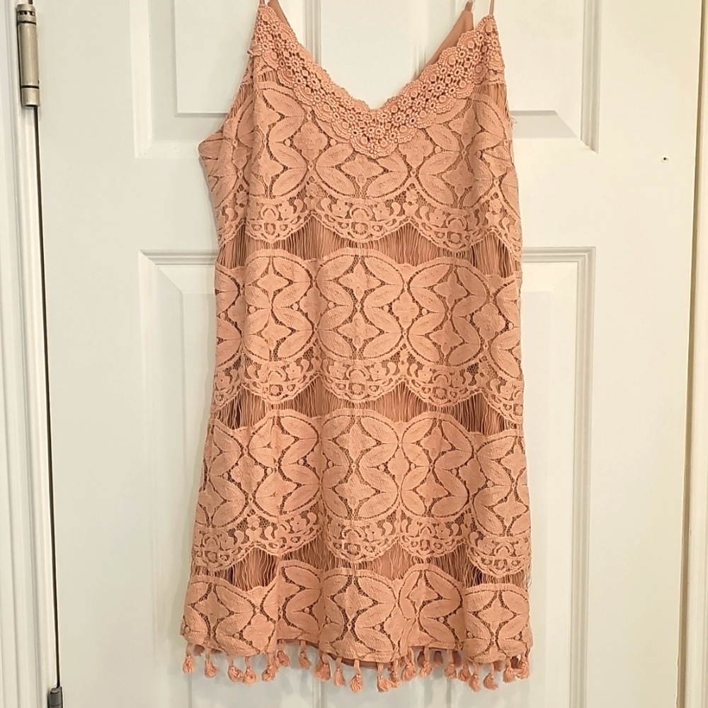Lace knit dress fits like a 6